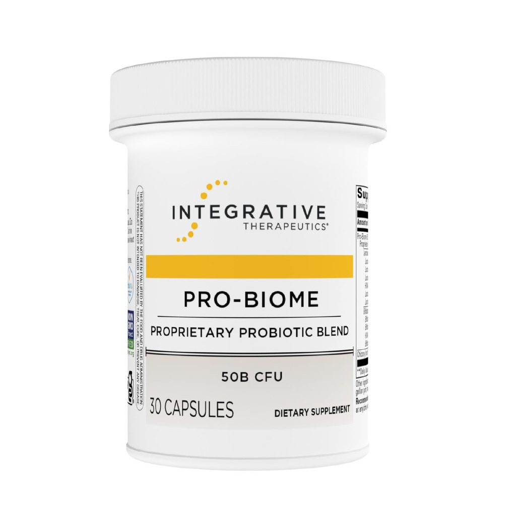 Integrative Therapeutics Pro-Biome - Miscela Probiotica per la Salute Digestiva & Supporto Immune* - Probiotico giornaliero per la Salute Gastrointestinale* - Dairy-Free & Gluten-Free - 30 Capsule (30 Serve)