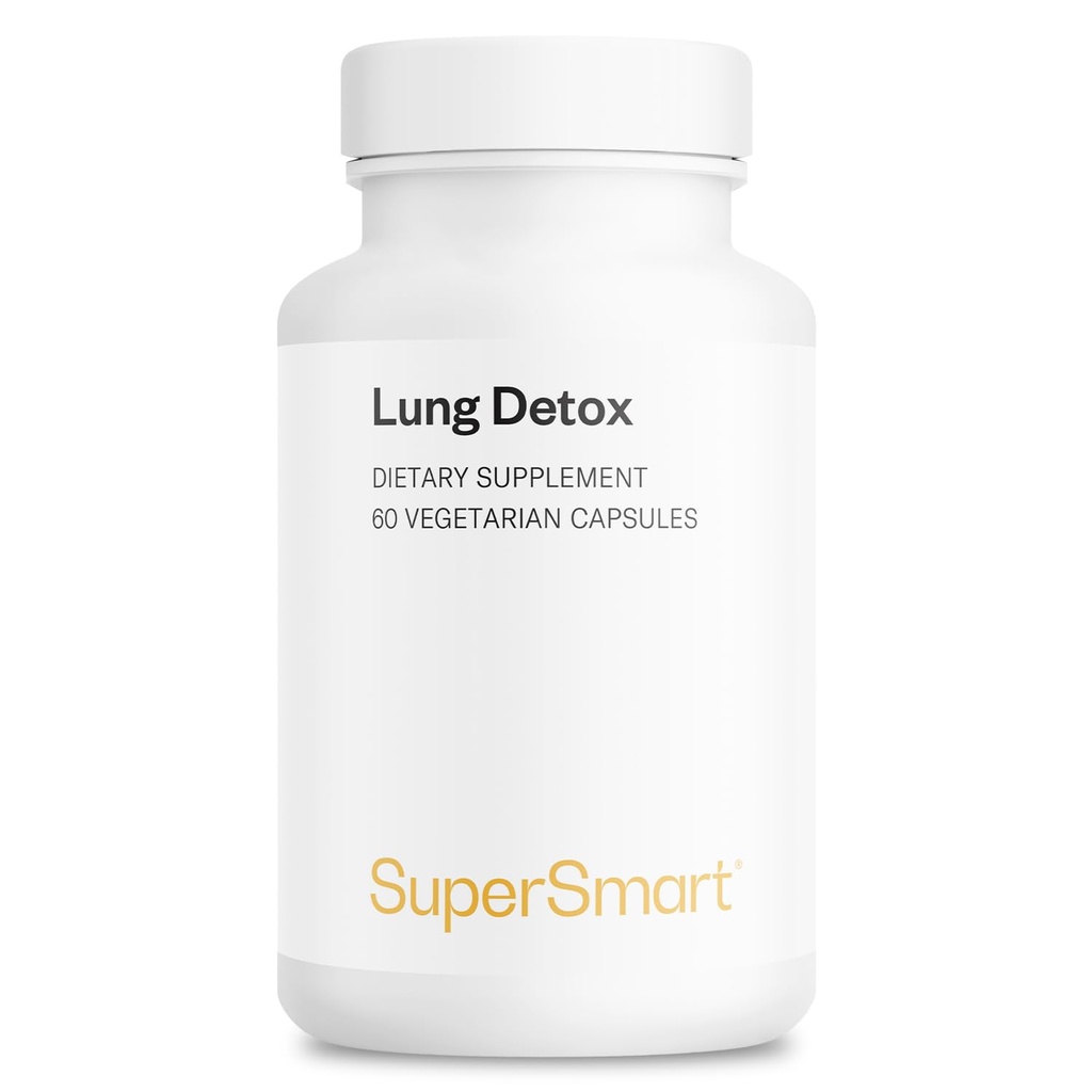 Supersmart - Lung Detox (Advanced Formula) - con Quercetin, Bromelain, Curcuminoids, EGCG | Non-GMO & Gluten Free - 60 capsule vegetariane