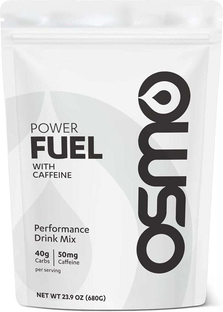 Carburante di Osmo con Caffeina - Polvere di Carboidrato Include Destrina di Cluster, Sodio e Fruttosio, Assorbimento Rapido & Carburante, Senza Distress Gastrico, Tutti gli ingredienti naturali, Sapore neutro - 16 Serve