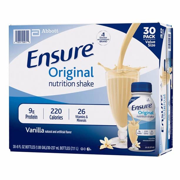 Assicurazione Plus Nutrition Shake Vanilla 30 Pack/ 8 Fl Ounce Net Wt 240 Fl Ounce