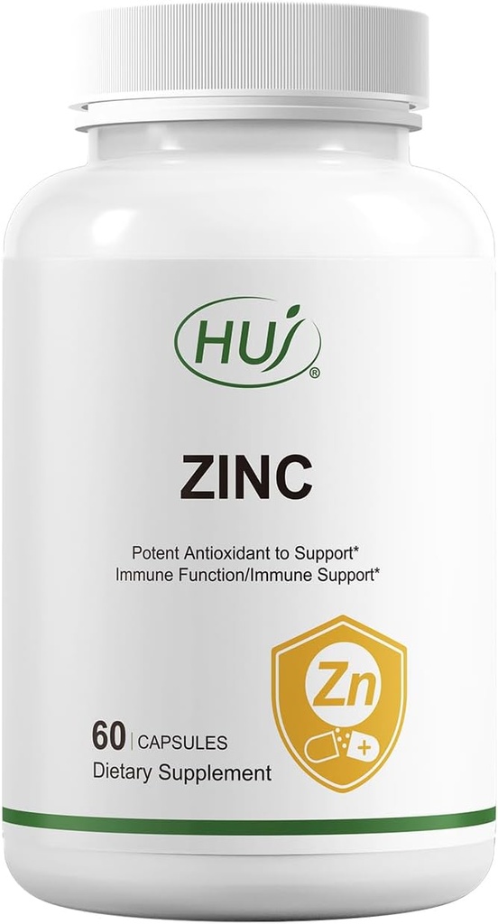 HUJ zinco, 60 capsule, potente antiossidante per il supporto immunitario