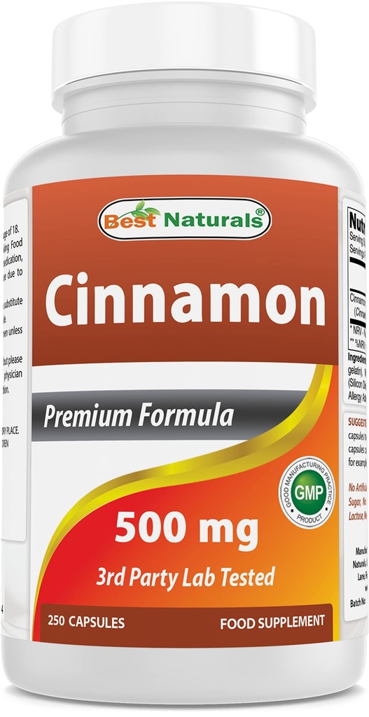 Migliore Cinnamon naturale 500 mg 250 capsule (250 contare (conf. 1))