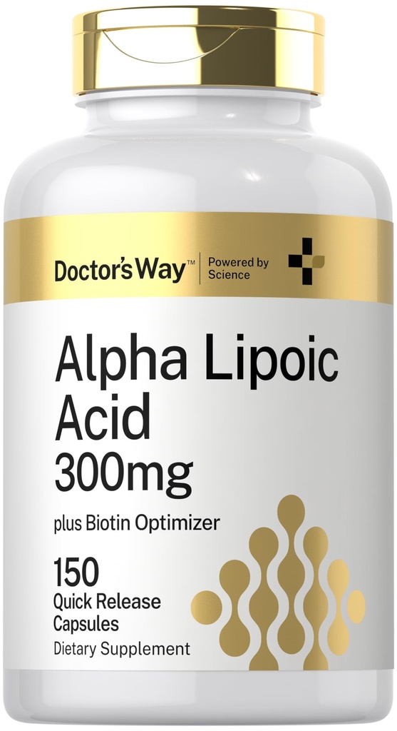 Modo del dottore Acido alfa lipoico 300mg | 150 capsule | con Biotin Optimizer | ALA Supplement | Non-GMO, Gluten Free