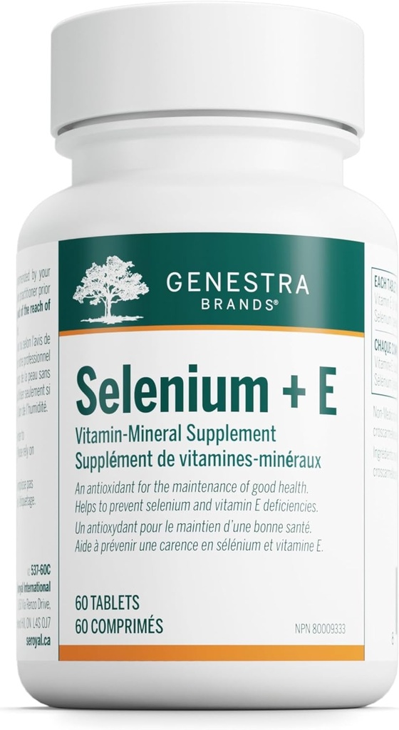 Genestra Brands Selenium + E | Fornisce supporto antiossidante | 60 compresse