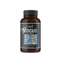 Focus 14-in-1 Nootropic Brain Supplemento con Lions Mane, Alpha GPC Choline, Vitamina C & B12, Taurine, Bacopa - Energia, Cognitivo, Supporto Memoria, 60 Filler Free Capsule
