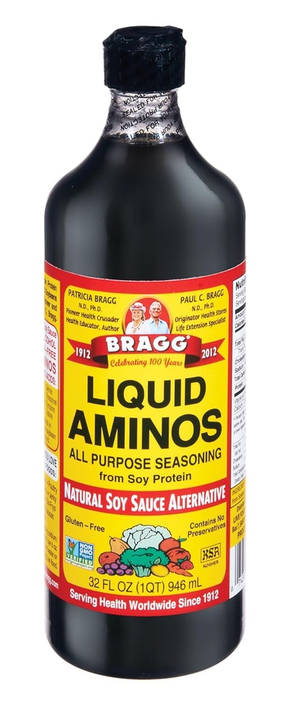 Bragg Amino Protein Concentrate, Liquido, 32 Oncia (Pacchetto di 12)