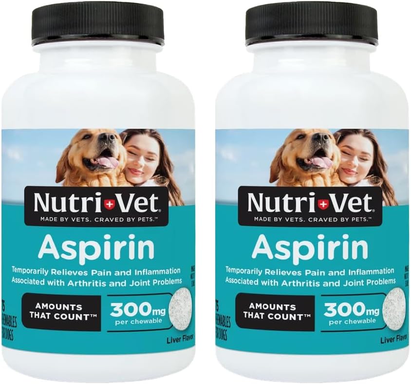 Aspirina Nutri-Vet Chewables per cani grandi, 75 Conte, Confezione da 2
