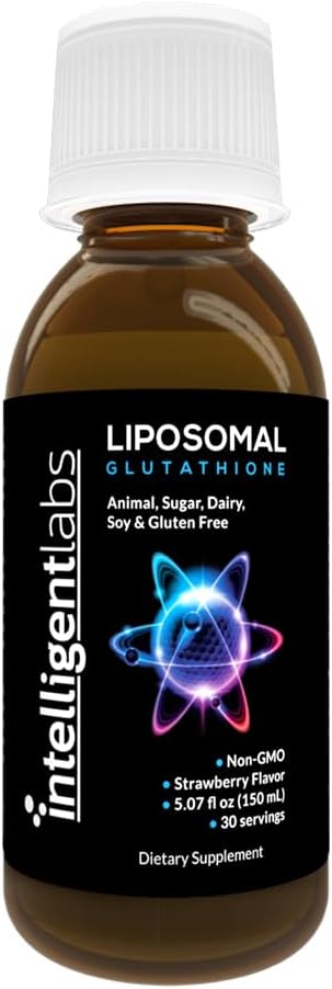 Labs intelligenti Glutathione Liposomal - Antiossidante altamente avanzato, Setria ridotta, 500MG per Serving Liquid Supplement Organic, 30 Serve