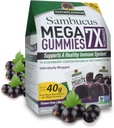 risposta della natura Sambucus Mega Gummies | 7X Più concentrazione di sambuco | senza alcool, senza glutine, senza gelatina, Vegan, non OGM & No Preservative | 30ct Gummies (pacchetto di 2)
