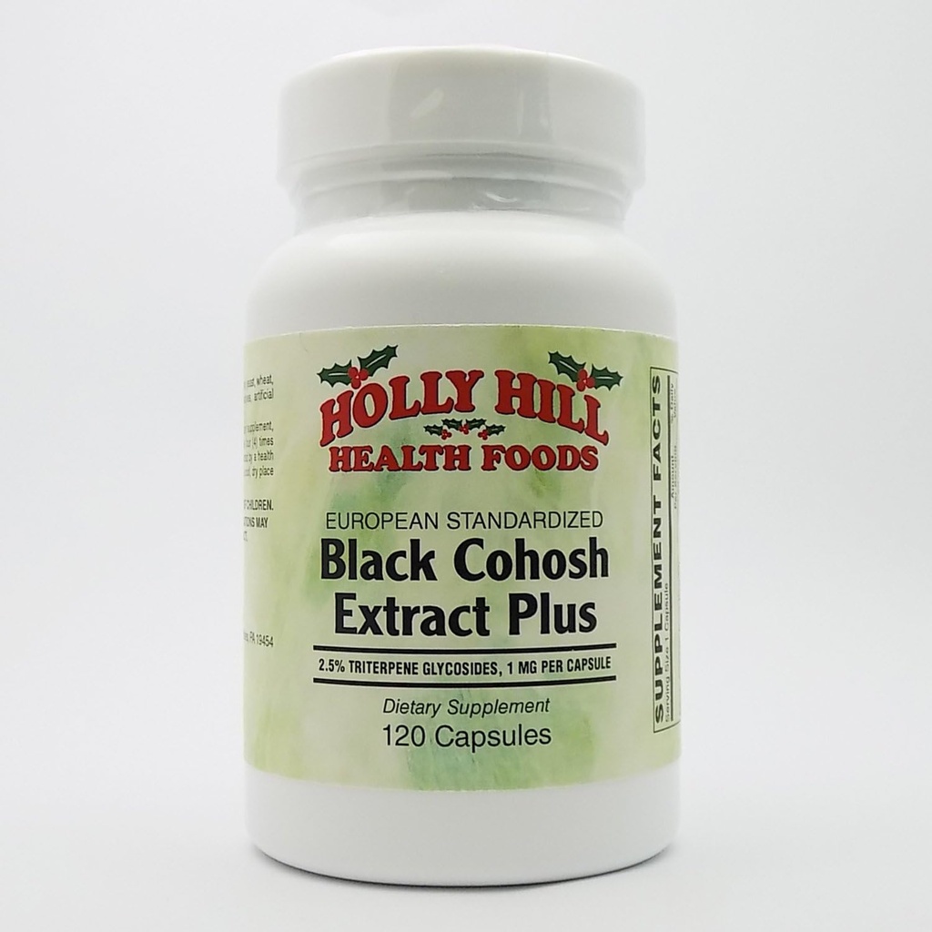 Holly Hill Health Foods, European Standardized Black Cohosh Extract Plus, 120 capsule