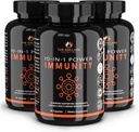 L'ENCLARE NUTRITION Immune Support Vitamine con Vitamina C, Elderberry, Zinco, Echinacea, Curcumina Turrica, Aglio. 10in1 Immunity Defense Supplement Booster per Adulti.