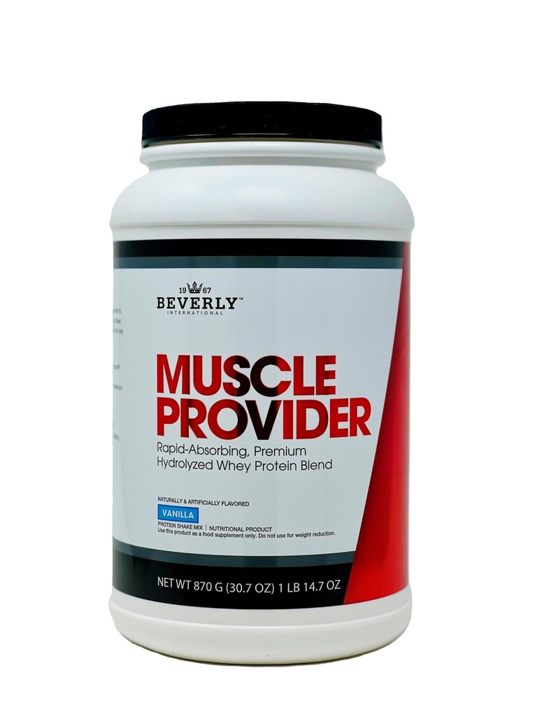 Beverly International Muscle Provider, 28 Servings, Vanilla. Polvere di proteine del siero di latte super-fast-assorbente per il recupero, muscolo magro. Riempi i tuoi muscoli, non il tuo stomach. Tastes Like Ice Cream