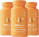 Pillole di collagene vegetariano SKINtamin | Migliori integratori di collagene per le donne per sostenere la compattezza della pelle e le rughe | Supplemento della pelle formulato per aiutare a ridurre le Blemishes (30 conteggio (Pack of 3))
