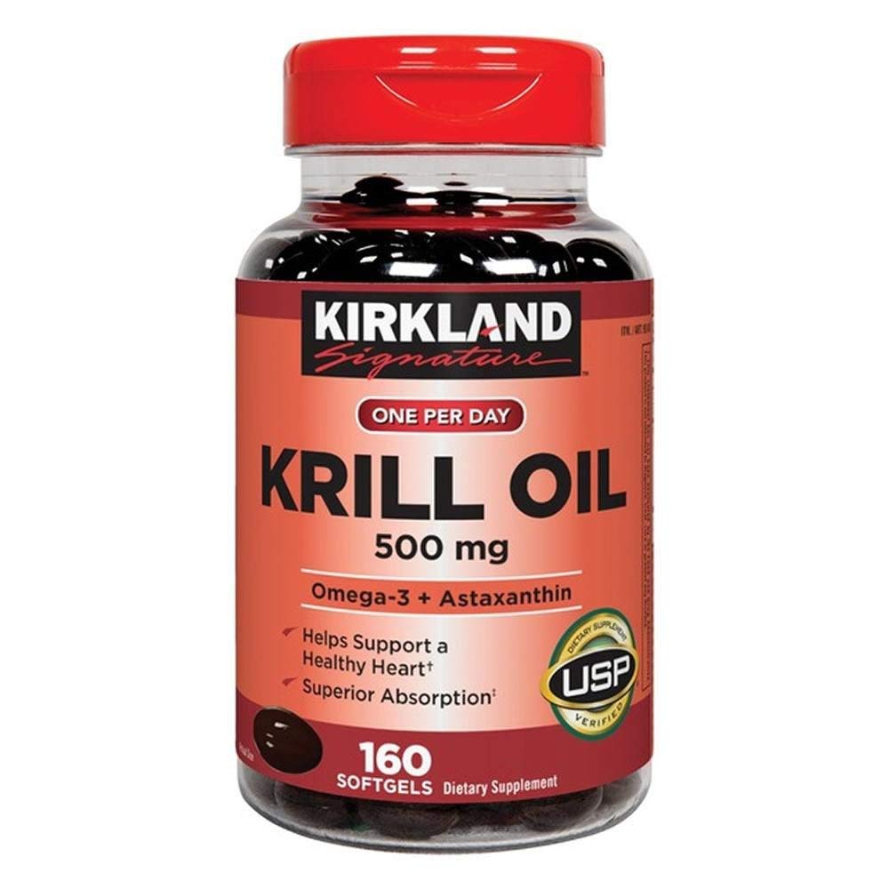 Kirkland firma Krill olio 500 mg., 160 Softgels