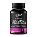 Integratore di acido ialuronico naturale 5X Pillole di idratazione più forti da Fungo di Tremella puro con vitamina C & Hibiscus - Integratore della pelle Anti capsule dietetiche di rughe - chiodi di capelli vitamine