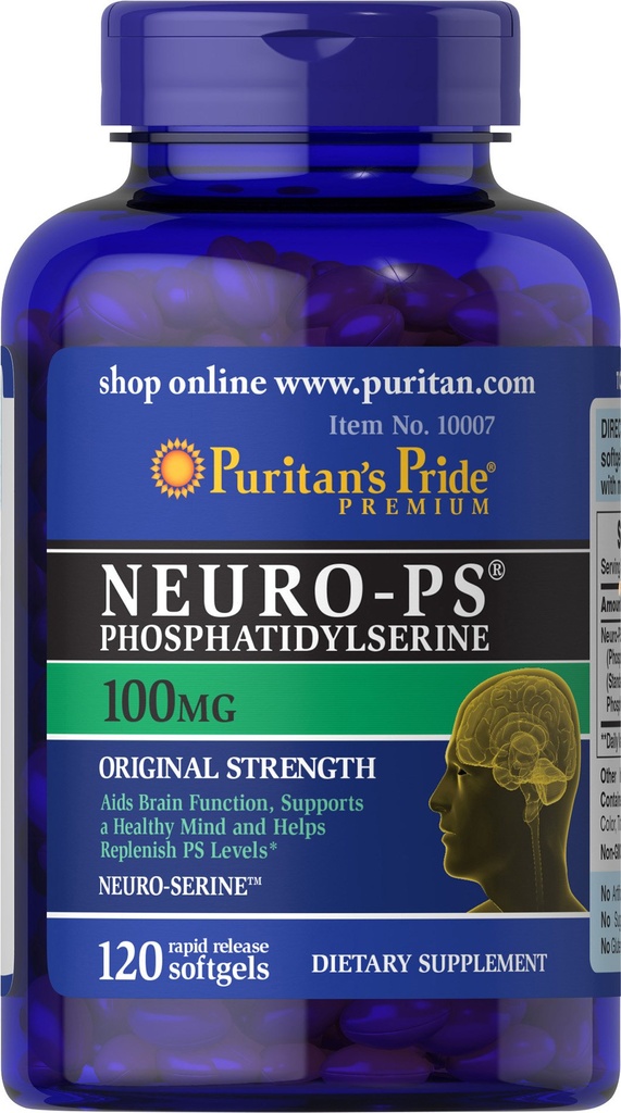 Puritan's Pride Neuro-PS 100 mg Softgels, 120 conte