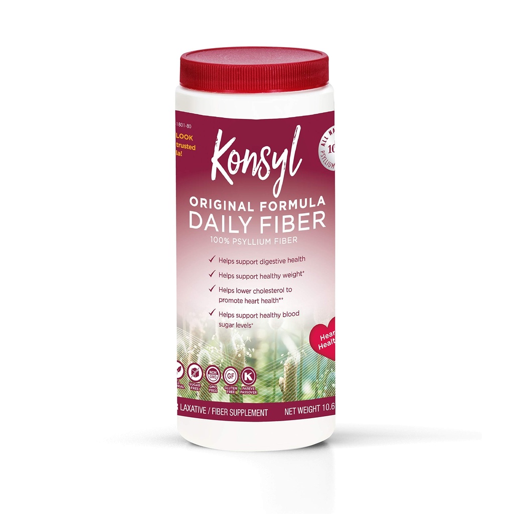 KONSYL PHARMACEUTICALS Formula originale Fibra di Psyllium 100%, 10.6 oncia, Polvere