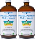 LIQUIDHEALTH Prenatal/Postnatal Multivitaminico Liquido Donna con Folato Reale - Vitamine Pre e Postnatali per Prima, Durante, Dopo la Gravidanza - Made in USA, Vegan, Senza Zucchero, Non OGM (2 Confezione)