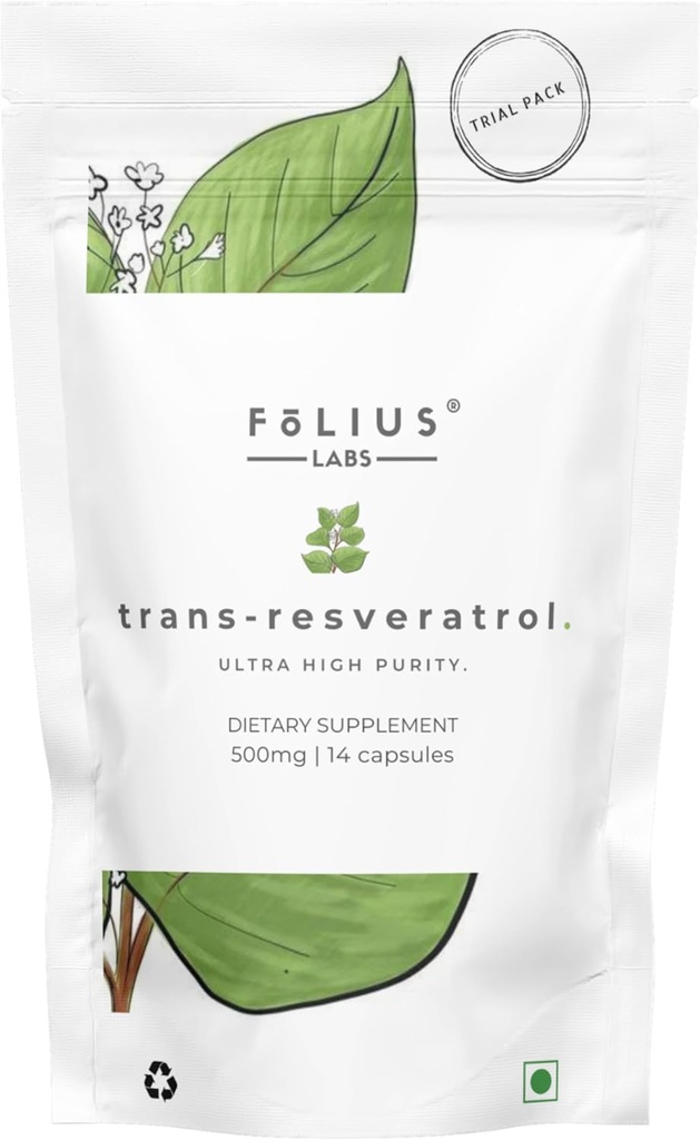 Capsule di resveratrolo ad alta purezza - 99% Trans-Resveratrolo - Estratto di nodo giapponese - Immunità di supporto, Support Aging sano - (1 Settimana Trial Pack)