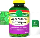 2 Pack- Light Spring Super B-Complex Tablets – Vitamina B6, B12, C, Thiamine, Biotina – Gluten-Free, Integratore Dietetico Completo con Guida Light&Spring – Supporta Energia & Immunità