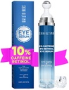 5% Caffeina 5% Crema Occhio Retinolo per Cerchi Oscuri, Puffiness e Borse, Acido Ialuronico e Niacinamide Sotto Crema Occhio Anti Invecchiamento, Siero Occhio per Linee Fine, Rullo Ball Massaggio Occhio 360