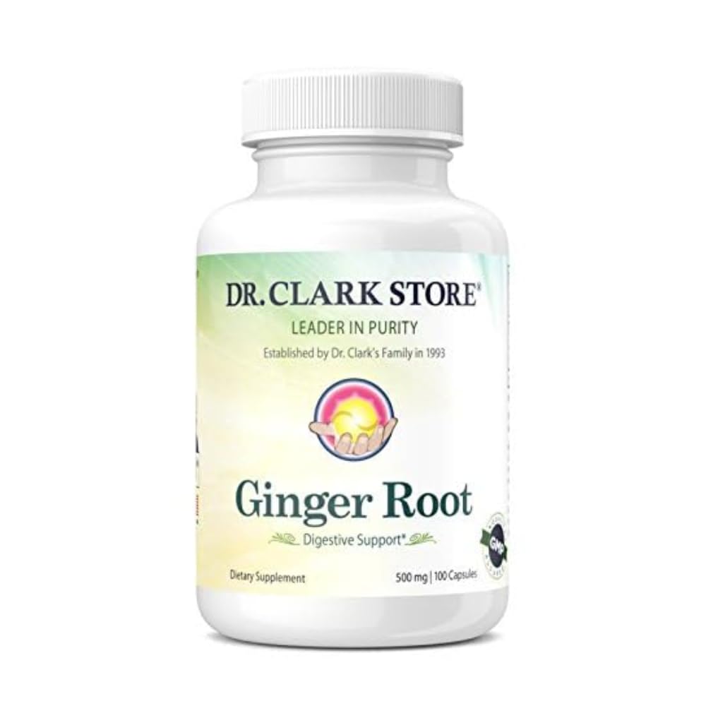 Dr. Clark Ginger Root Supplement - Supporto Digestivo - 500 mg 100 capsule Gelatin
