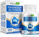Magnesio puro Glycinate, Magnesio ad alto assorbimento, Magnesio Supplemento Supporta Leg, Muscolo, Neve, Salute di ossa, 120 Magnesio Glycinate Capsule