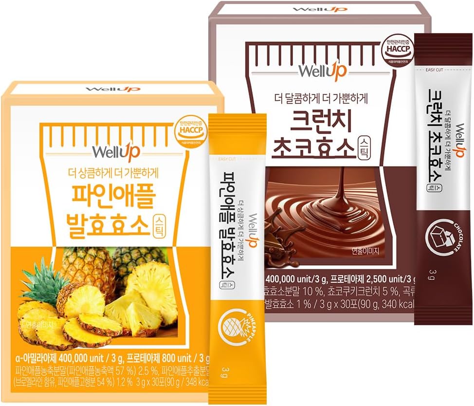 RAWEL Well Up Fermentazione Enzimi digestivi (3g x 30ea) / Digerisci più veloce con ananas/Crunch Choco