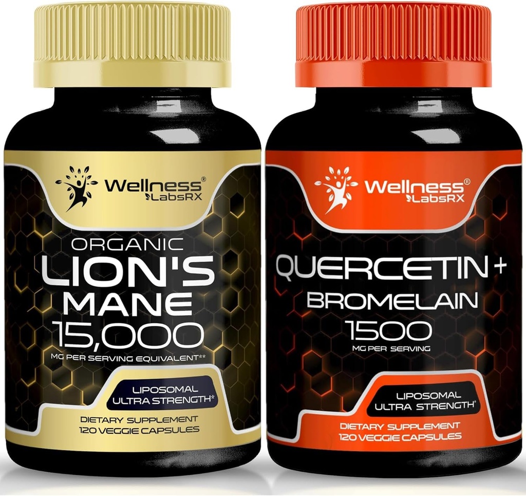 BENESSERE LABSRX Quercetin con Bromelain | Lions Mane Capsule