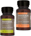 Integratore di resveratrolo di prodotti di Endurance – Estratto di pelle di uva - 100mg Trans-Resveratrolo Antiossidante e ENDUR-ACIN Niacin - Vitamina B3 Niacin 500mg Extended Release & Low-Flus