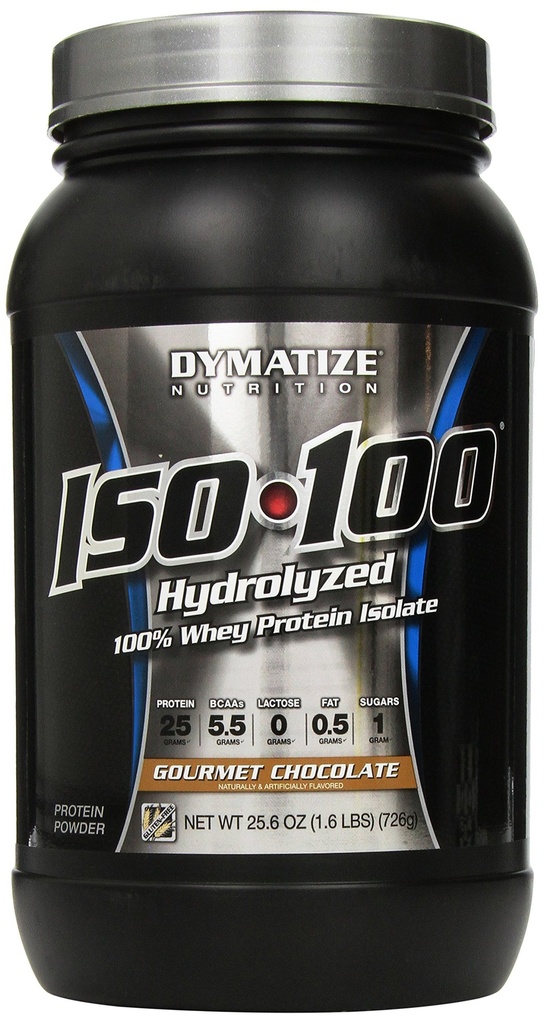 Dymatize ISO 100 Whey Protein Powder con 25g di idrolizzato, Cioccolato, 1,6 Pound (Pacchetto di 1), 25.6 Ounce