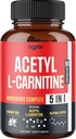 Acetil L-Carnitina Supplemento - 2600mg 3 mesi - Blended with Alpha Lipoic Acid, The verde, Green Coffee Bean estrarre - Memory & Brain Health Support, Non-GMO - 90 Vegan Capsules