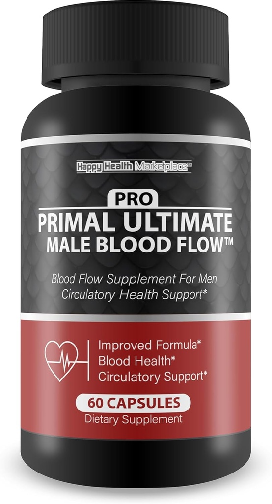 Pro Primal Ultimate Male Blood Flow - Il nostro miglior supporto avanzato per la circolazione sanguigna - Blood Flow Pro Primal X Primal Ultimate Max Blood Flow Supplement Powder Capsules Whole Body Circulation Pills