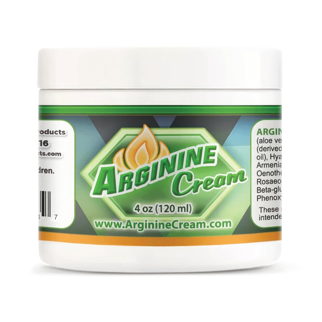 Crema di Arginina - 4 oz - L-Arginina Nitric Oxide supplemento di sostegno per gli uomini e le donne - non profumati