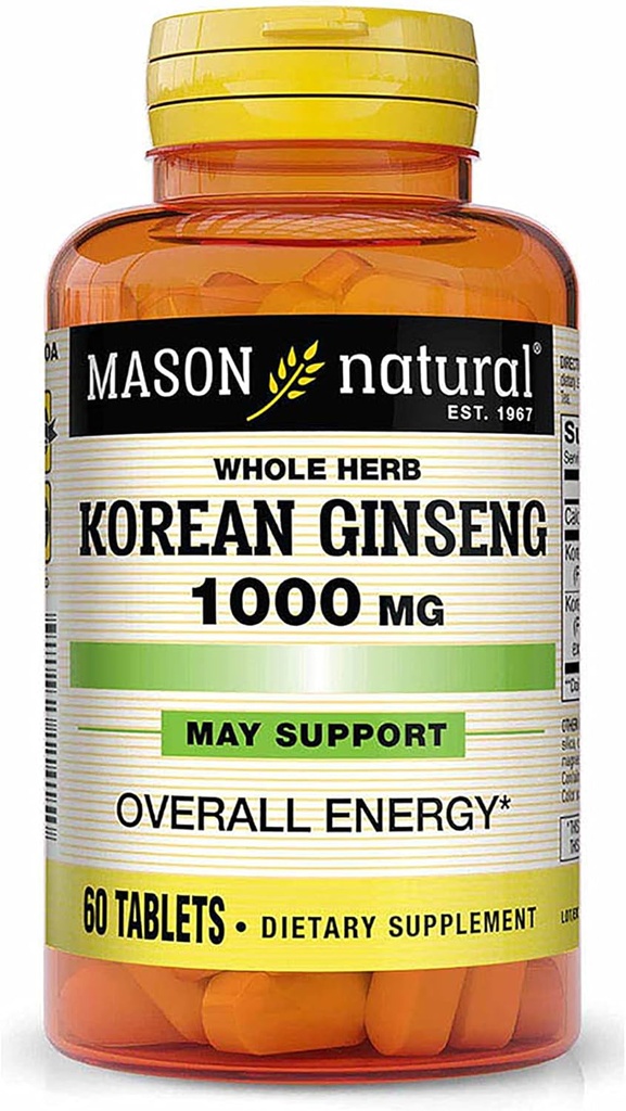 Mason Vitamins Mason Coreano Ginseng 1000mg compresse