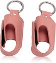 HURRISE 2pcs Asthma Inhaler Holder, Portachiavi portachiavi, Custodia in pelle PU protettiva portatile con clip Carabiner - Uso versatile, elegante e design per il viaggio