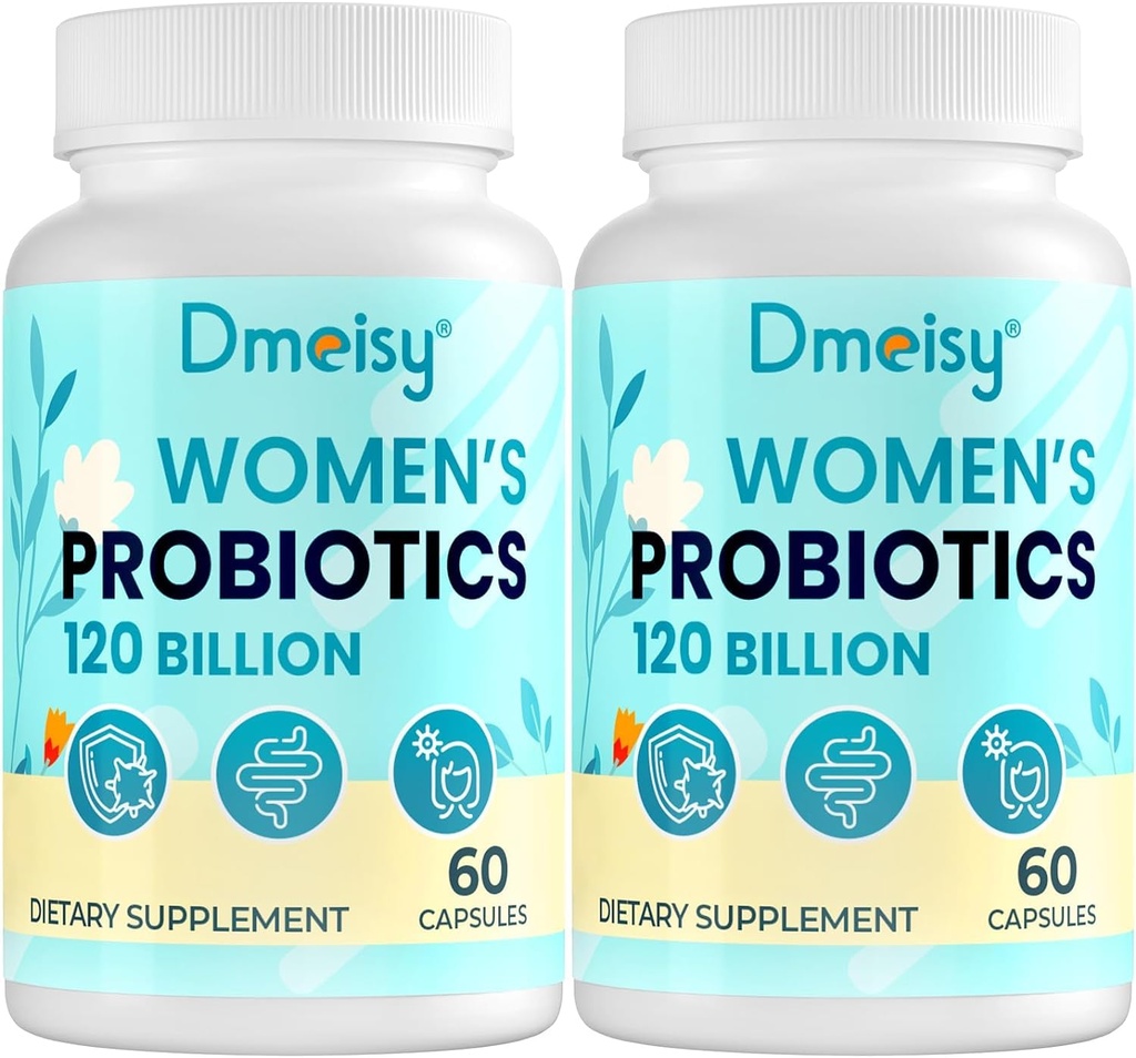 120 miliardi di CFU Probiotici - Probiotici di sostegno di menopausa per le donne, Integratore Probiotico naturale di menopausa per i flash caldi Night Sweats Mood Swings Ormone Balance Gut & Immune Health- 120 Caps