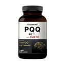 NatureBell PQQ 40mg Per servire con CoQ10, 240 capsule | Quinone pirroloquinolina attiva, formula ZenPQQ+ altamente biodisponibile – promuove cuore, cervello, & salute mitocondriale – Non OGM