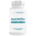 PUREHEALTH RESEARCH ReGrow - Vitamine di crescita dei capelli - con palmetto di sega, biotina, collagene, zinco, ferro, iodio, selenio e altro - Integratori per capelli per le donne e gli uomini - 60 capsule