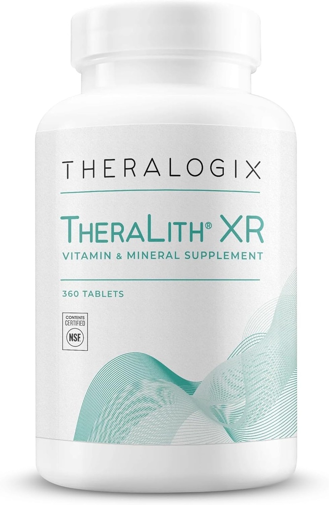 Theralogix TheraLith XR Vitamin & Mineral Supplement - Supporta la chimica sana dell'urina e livelli di ossalato di calcio con magnesio, vitamina B6 & Potassium* - Certificato NSF - 360 compresse
