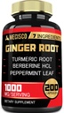 7-in-1 Ginger Root Supplemento con curcumina curcuma, Berberina, Foglia di menta piperita, radice di astragalus, cannella di Ceylon, radice di barbabietola - 200 capsule