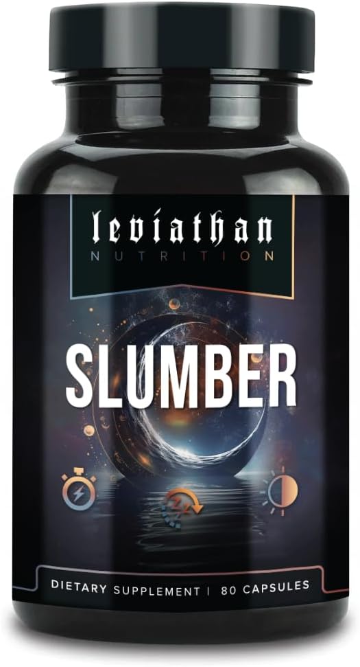 Leviathan Slumber | Sleep Aid GABA Integratori per il sonno profondo e calmo con Melatonina, Magnesio, L-teanina, 5-HTP, Zinco, Magnolia, Radice Valeriana per dormire Pillole per adulti Uomini e donne