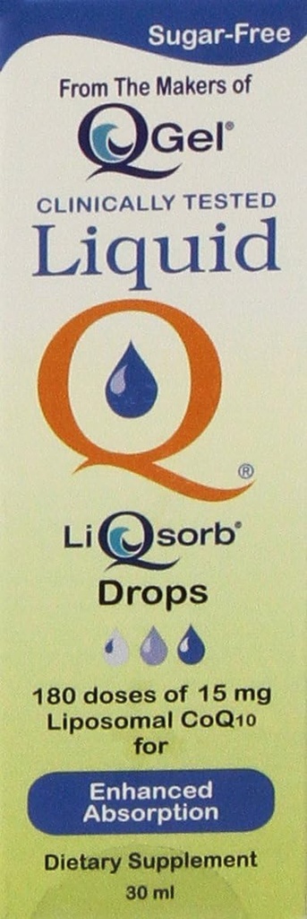 Liquid Q® LiQsorb® Gocce Liposomal CoQ10 (non aromatizzate, senza zucchero, non OGM) 30ml