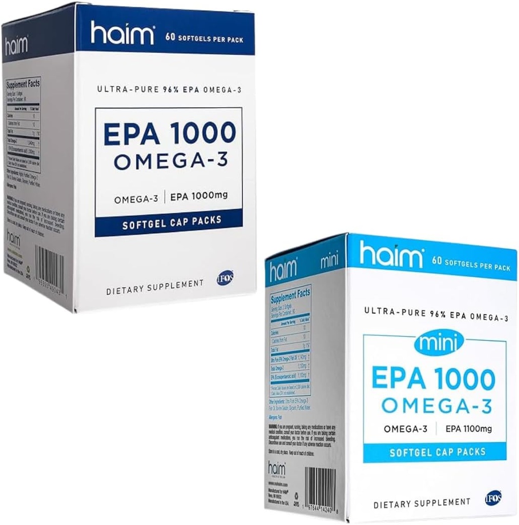 HAIM EPA 1000 Omega-3 e EPA 1000 Omega-3 Mini Softgels