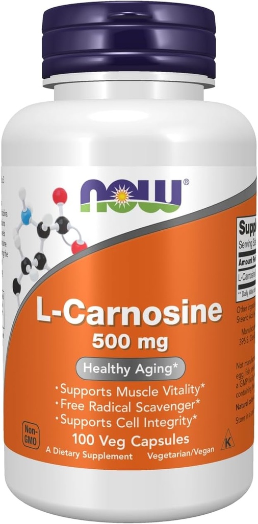 L-Carnosine 500mg 100 VegiCaps (Pacchetto di 2)