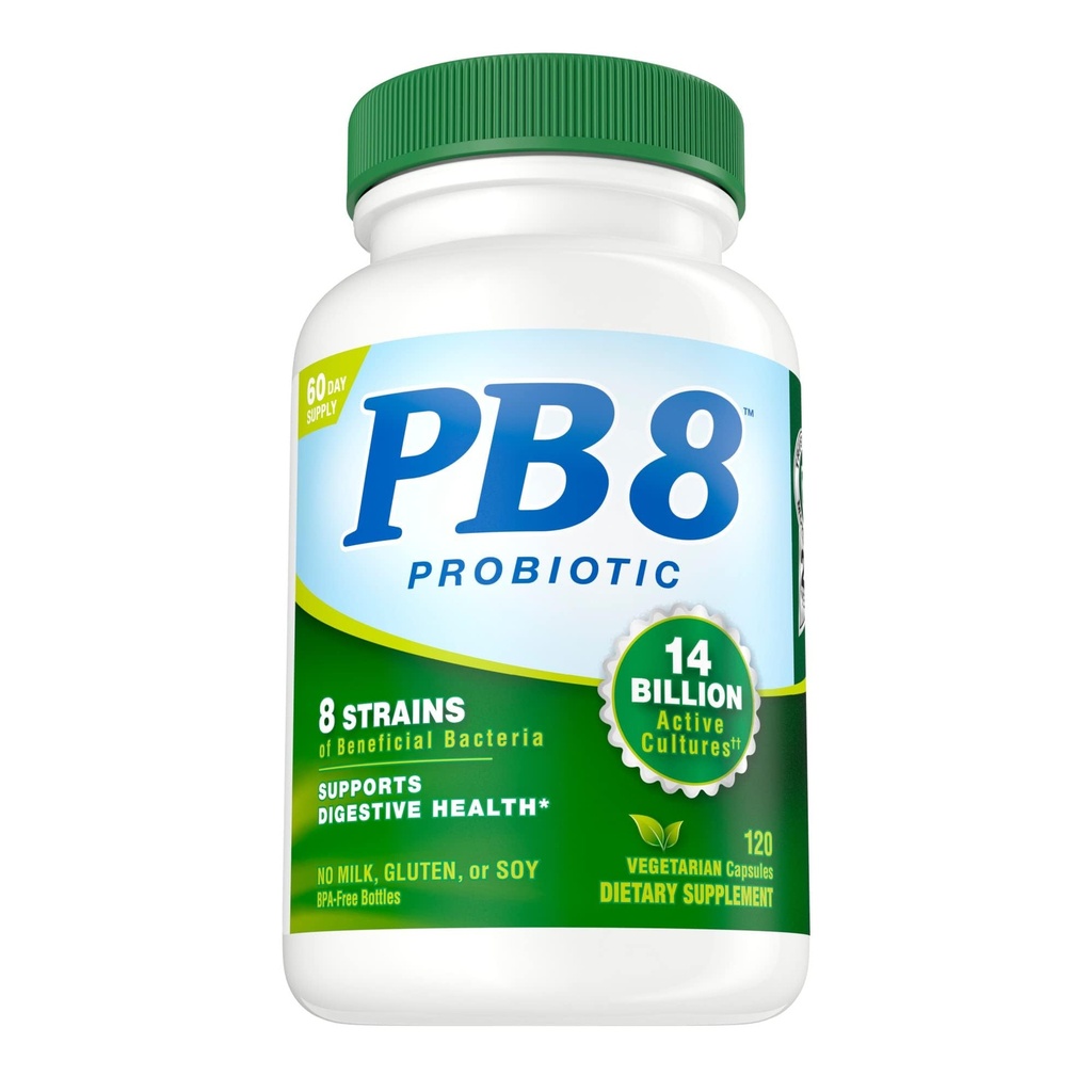 PB 8 Probiotic Acidophilus For Life* Integratore Dietetico Vegetariano per Uomini e Donne, 120 Conte