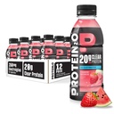 Protein2o Hydration Drink - 2-in-1 Liquido Chiaro Whey Protein Isolate ed Elettrolyte Drink - 20g Protein, Vitamine B5, B6 - Post-Workout Recovery - 16.9 Fl Oz - 12 Contare Anguria di Fragola