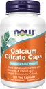 NOW Integratori alimentari, Citrato di Calcio con Vitamina D, Magnesio, Zinco, Rame e Manganese, 120 capsule di Veg
