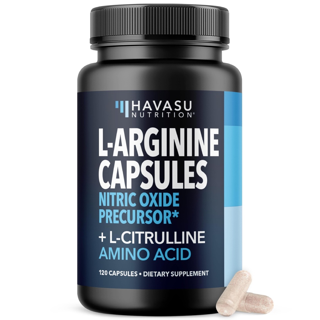 Capsule L-Arginina con L-Citrullina - Integratore Nitrico Ossido - L Arginina e L Miscela Citrullina - 120 Conta - Vegan, Non OGM Capsule per Prestazioni, Endurance e Supporto Muscolare - 2 Mesi di Alimentazione