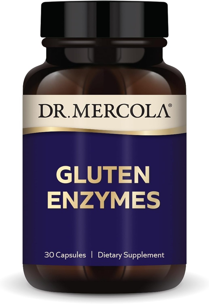 Dr. Mercola Gluten Enzymes, 30 capsule, Non OGM, Gluten Free, Soy Free